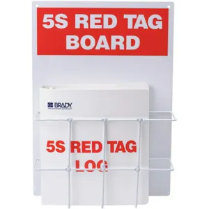 BRADY 122053 Red Tag Binder Station With Binder | AD4DBR 41F345