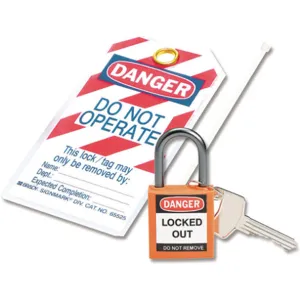 BRADY 123145 Lockout Padlock Dfferent Orange Aluminium | AF8BLB 24UY89