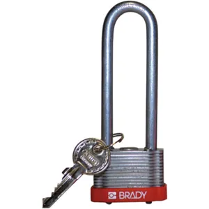 BRADY 123244 Padlock Keyed Different 3 Inch H 5 Pin Steel | AC8ENR 39N345