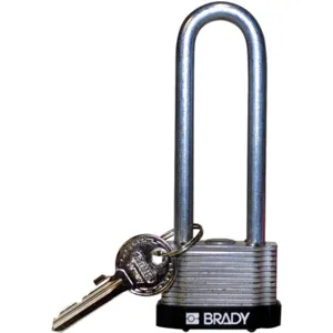 BRADY 123249 Padlock Keyed Different 3 Inch H 5 Pin Steel | AC8ENW 39N349