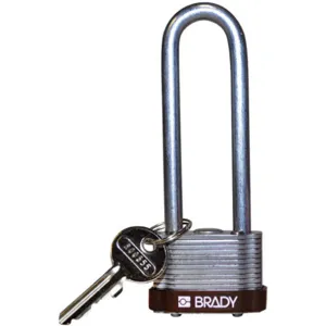 BRADY 123250 Padlock Keyed Different 3 Inch H 5 Pin Steel | AC8ENX 39N350