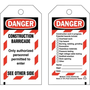 BRADY 132423 Caution Tag 5-3/4 inch Height x 3 Inch Width Polyester PK25 | AH2MCH 29UG16