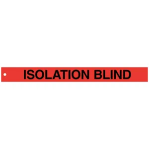 BRADY 132454 Isolation Blind Tags 2 Inch Height x 20 Inch Width PK25 | AH2MCN 29UG21