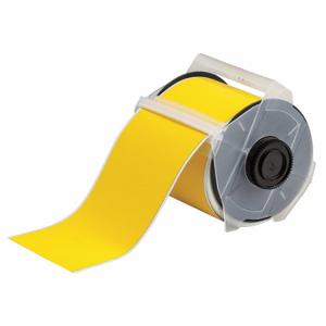 BRADY 133133 Continuous Label Roll, 4 Inch X 50 Ft, Metal Detectable Polyester, Yellow, Indoor/Outdoor | CP2JPN 29TT29