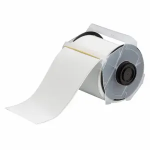 BRADY 133134 Continuous Label Roll, 4 Inch X 50 Ft, Metal Detectable Polyester, White, Indoor/Outdoor | CP2JPL 29TT30