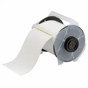 BRADY 133159 Continuous Label Roll, 4 Inch X 50 Ft, Polyester, White, Indoor/Outdoor | CP2JPQ 29TT42