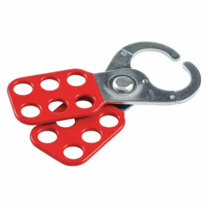 BRADY 133161 Lockout Hasp, Std Hasp, 1 Inch Size Opening Size, Red, 6 Padlocks, 133161 | CP2FAK 489L68