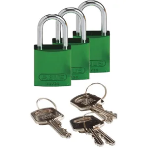 BRADY 133281 Keyed Padlock Alike Key Aluminium Pk 3 | AF8BJY 24UY50