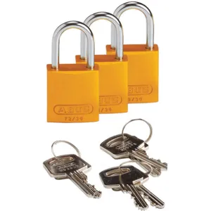 BRADY 133282 Keyed Padlock Alike Key Aluminium Pk 3 | AF8BCZ 24UY70