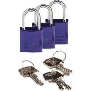 BRADY 133286 Keyed Padlock Alike Key Aluminium Pk 3 | AF8BKG 24UY58