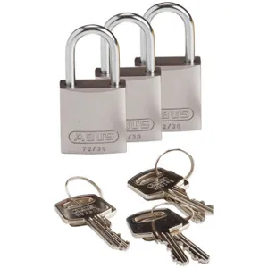 BRADY 133287 Keyed Padlock Alike Key Aluminium Pk 3 | AF8BKQ 24UY66