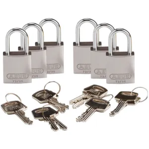 BRADY 133269 Keyed Padlock Different Key Aluminium Pk6 | AF8BKU 24UY69