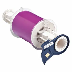 BRADY 13548 Continuous Label Roll, 4 Inch X 50 Ft, Vinyl, Purple, Indoor/Outdoor | CP2JQA 14A586