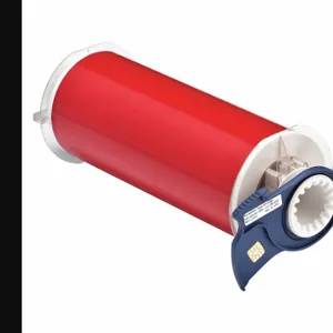 BRADY 13553 Continuous Label Roll, 8 Inch X 50 Ft, Vinyl, Red, Indoor/Outdoor | CP2JQW 3HGD7