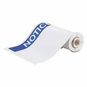 BRADY 140888 Precut Label Roll, Notice, Notice Header, 10 x 14 Inch Size, Vinyl, White, Outdoor | CP2LRF 23MG37