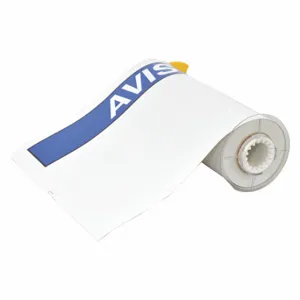 BRADY 140897 Precut Label Roll, Avis, Avis Header, 10 x 14 Inch Size, Vinyl, White, Indoor/Outdoor | CP2KLA 23MG42