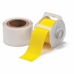 BRADY 142161 Continuous Label Roll, 2 1/4 Inch X 100 Ft, Polyester With Rubber Adhesive, Yellow | CP2JEW 12D603