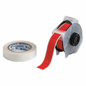 BRADY 142166 Continuous Label Roll, 1 1/8 Inch X 100 Ft, Polyester With Rubber Adhesive, Red | CP2HVE 12D593