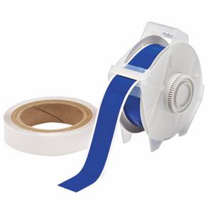 BRADY 142169 Continuous Label Roll, 1 1/8 Inch X 100 Ft, Polyester With Rubber Adhesive, Blue | CP2HVA 12D590