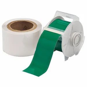 BRADY 142171 Continuous Label Roll, 2 1/4 Inch X 100 Ft, Polyester With Rubber Adhesive, Green | CP2JEN 12D598