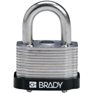 BRADY 118979 Padlock Keyed Alike 2 Inch H 5 Pin Steel - Pack Of 3 | AC8EMY 39N328