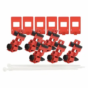 BRADY 148698 Single Pole Breaker Lockout, Clamp-On, 6 PK | CP2LWG 489M30