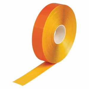 BRADY 149629 Floor Marking Tape, Extra-Durable, Solid, Yellow, 2 Inch x 100 ft, 50 mil Tape Thick | CP2BTD 489N30