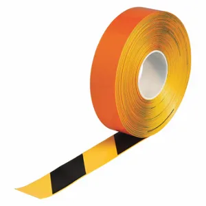 BRADY 149630 Floor Marking Tape, Extra-Durable, Striped, Black/Yellow, 2 Inch x 100 ft | CP2BUV 489N31