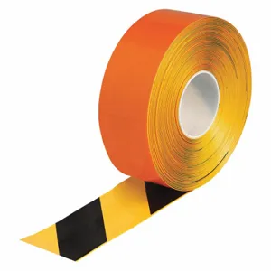 BRADY 149637 Floor Marking Tape, Extra-Durable, Striped, Black/Yellow, 3 Inch x 100 ft | CP2BTL 489N38