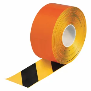 BRADY 149644 Floor Marking Tape, Extra-Durable, Striped, Black/Yellow, 4 Inch x 100 ft | CP2BTM 489N45