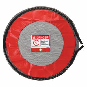 BRADY 151059 Confined Space Covers, PVC/Poylester, Danger, Vented, Black/Red, 36 Inch Outside Dia | CP2BNZ 56HV56