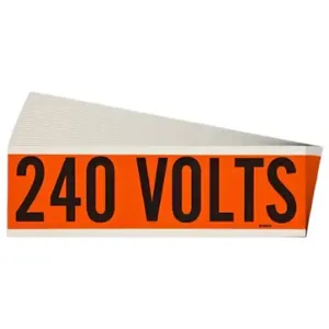 BRADY 152321 Conduit & Voltage Signs & Labels, 9 Inch X 2-1/4 Inch Label Size W X H, 25 PK | CP2BNV 61TJ40