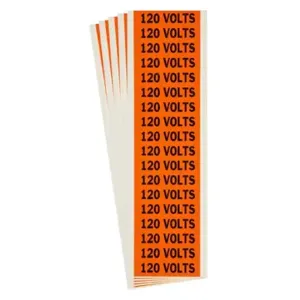 BRADY 152384 Conduit & Voltage Signs & Labels, 2-1/4 Inch X 1/2 Inch Label Size W X H, 5 PK | CP2BMW 61TJ51