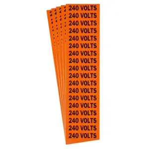 BRADY 152483 Conduit & Voltage Signs & Labels, 2-1/4 Inch X 1/2 Inch Label Size W X H, 5 PK | CP2BMX 61TJ41