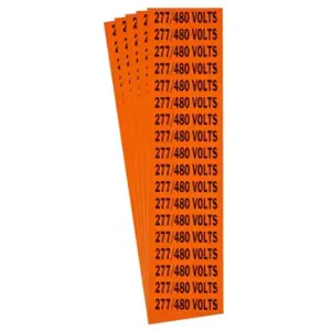 BRADY 152485 Conduit & Voltage Signs & Labels, 2-1/4 Inch X 1/2 Inch Label Size W X H, 5 PK | CP2BNT 61TJ64