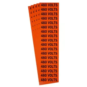 BRADY 152488 Conduit & Voltage Signs & Labels, 2-1/4 Inch X 1/2 Inch Label Size W X H, 5 PK | CP2BMQ 61TJ59