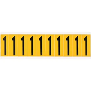 BRADY 1534-1 Number Label 1-15/16 Inch Height Character Vinyl | AG9KHT 20TA70