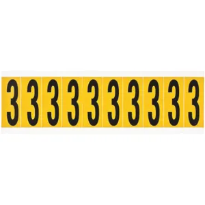 BRADY 1534-3 Number Label 1-15/16 Inch Height Character Vinyl | AG9KHV 20TA72