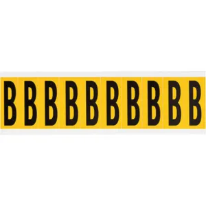 BRADY 1534-B Letter Label B 2-1/4 Inch Height x 7/8 Inch Width Vinyl | AH3JKC 32ME81