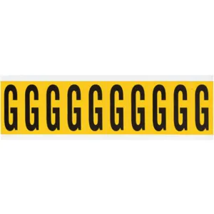 BRADY 1534-G Letter Label G 2-1/4 Inch Height Black/Yellow Vinyl | AH3JKH 32ME86