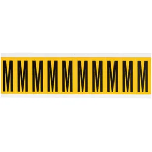 BRADY 1534-M Letter Label M 2-1/4 Inch Height x 7/8 Inch Width Vinyl | AH3JKM 32ME90