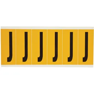 BRADY 1550-J Letter Label J 1-1/2 Inch Width x 3-1/2 Inch Height | AH2BZD 24UZ17