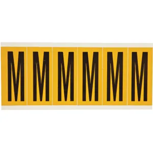 BRADY 1550-M Letter Label M 1-1/2 Inch Width x 3-1/2 Inch Height | AH2BZG 24UZ20