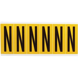 BRADY 1550-N Letter Label N 1-1/2 Inch Width x 3-1/2 Inch Height | AH2BZH 24UZ21