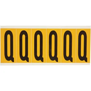 BRADY 1550-Q Letter Label Q 1-1/2 Inch Width x 3-1/2 Inch Height | AH2BZL 24UZ24