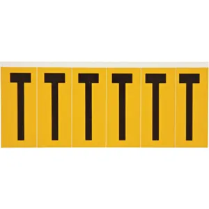 BRADY 1550-T Letter Label T 1-1/2 Inch Width x 3-1/2 Inch H | AH2BZP 24UZ27