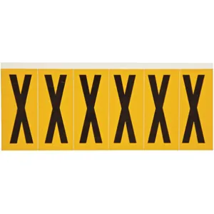 BRADY 1550-X Letter Label x 1-1/2 Inch Width x 3-1/2 Inch Height | AH2BZU 24UZ31