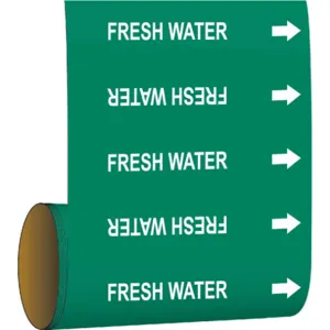 BRADY 41555 Pipe Marker Fresh Water Green | AF4WAB 9MAZ1