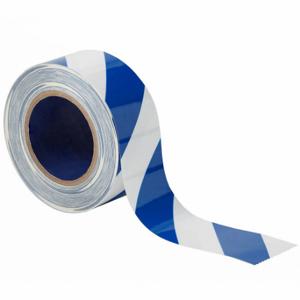 BRADY 170003 Floor Marking Tape, Striped, Blue/White, 2 Inch x 100 ft, 8 mil Tape Thick | CP2BUG 61UW45