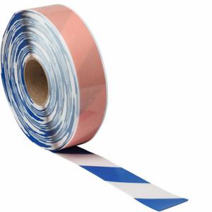 BRADY 170075 Bodenmarkierungsband, besonders langlebig, gestreift, blau/weiß, 2 Zoll x 100 Fuß, 50 mil Banddicke | CP2BTN 61UW73